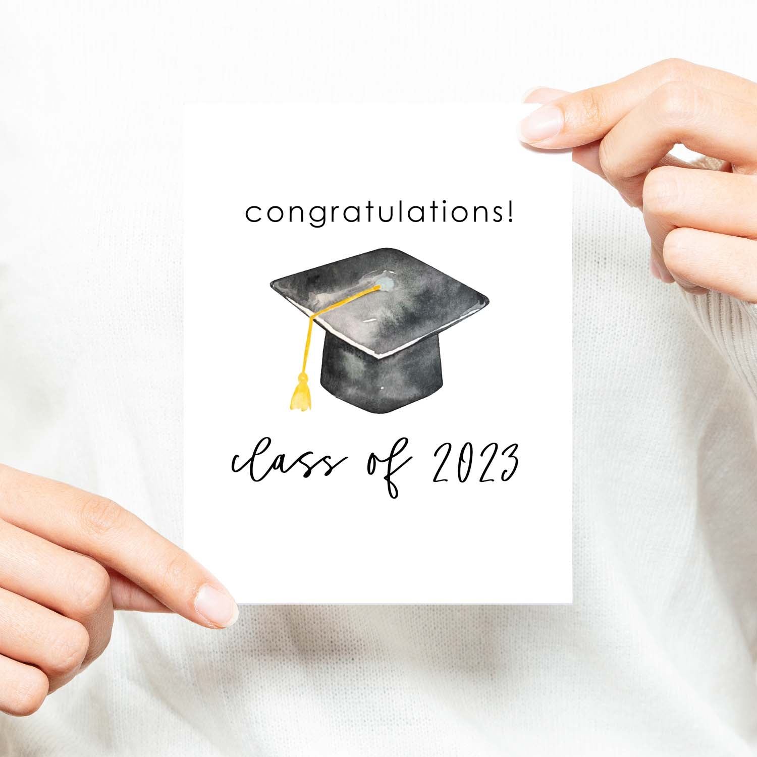 Congratulations Class of 2023 Watercolor Graduation Greeting Card