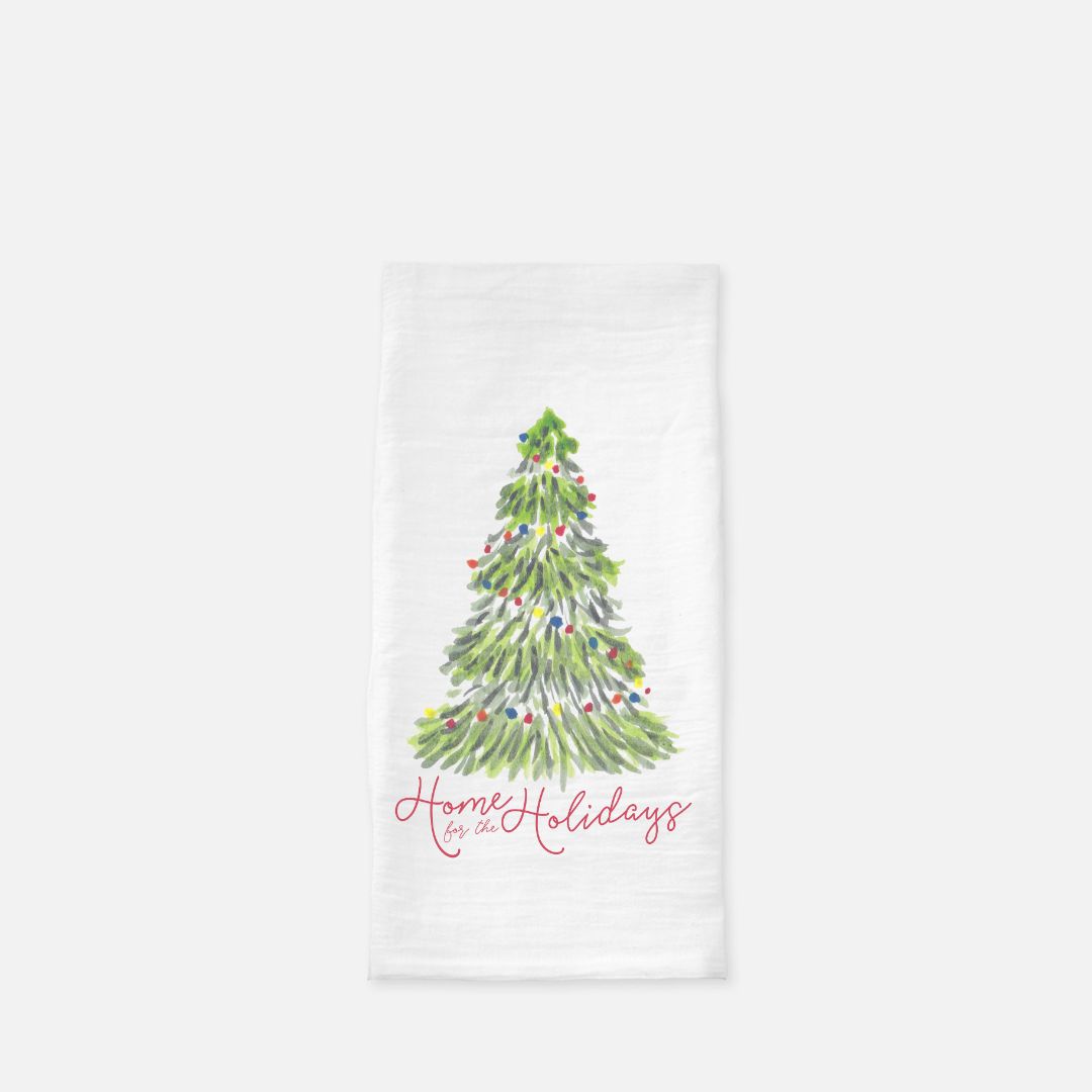 Hello Winter Hot Cocoa Watercolor Floursack Tea Towel – Maddie B