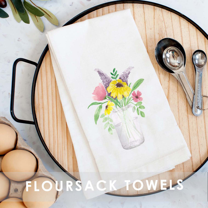 Hello Winter Hot Cocoa Watercolor Floursack Tea Towel – Maddie B Designs