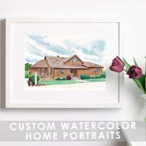 Watercolor Home Portraits
