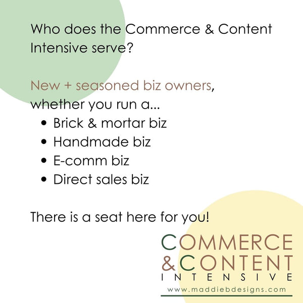 Commerce & Content Intensive - AUGUST 24TH