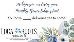 Flower Subscription Card - Months Remaining