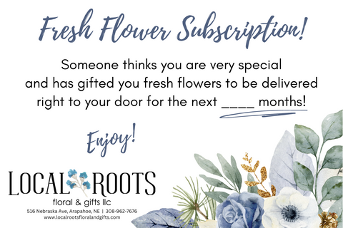 Flower Subscription Card - First Delivery