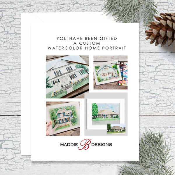 Gift Card: Watercolor Home Portraits