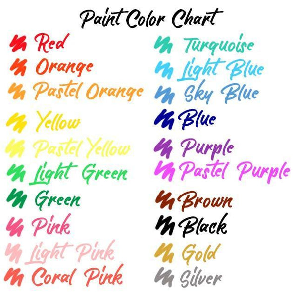 Paint color chart
